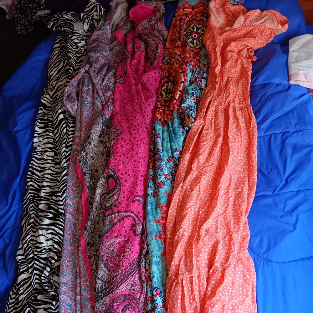 Lot Of 5 Dresses Size Lg 14 ASOS -Speed CONTROL NY,Old Navy, ESPRESSO